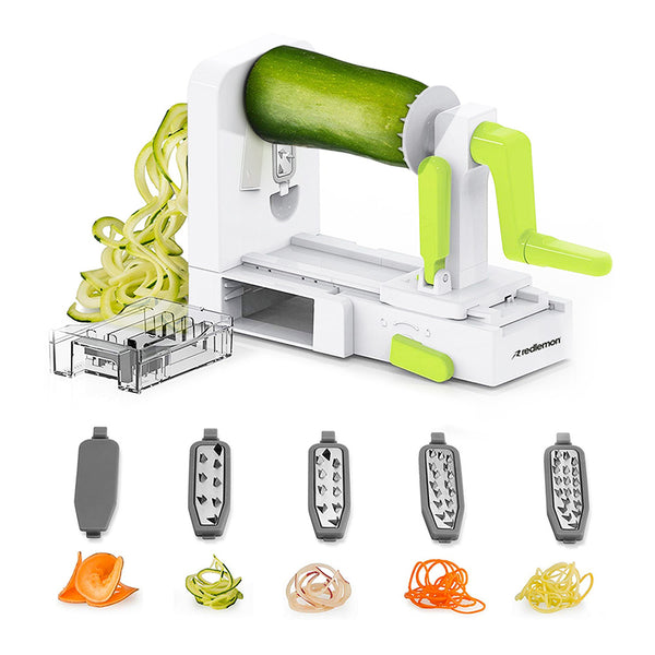 Rallador Verduras en Espiral 5 Cuchillas Spiralizer Redlemon Technology México