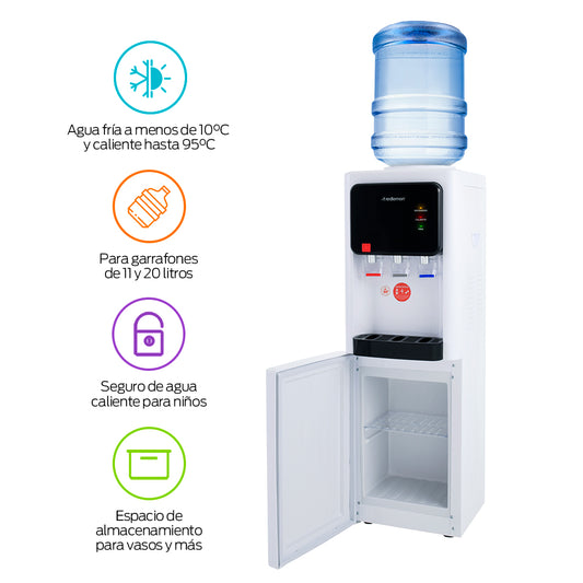 Dispensador de Agua de Garrafón Eléctrico 3 Temperaturas