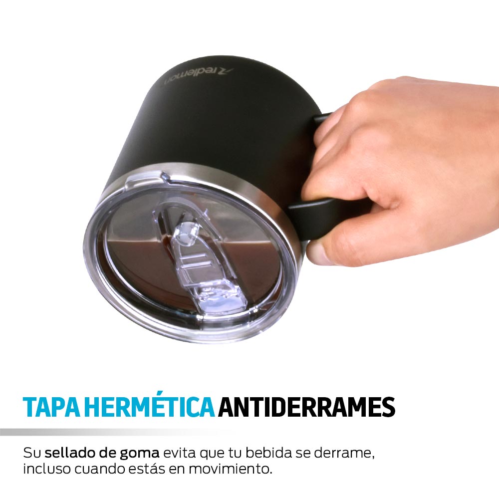 Taza Térmica de Acero Inox. con Tapa Hermética (400 ml) Redlemon Technology México