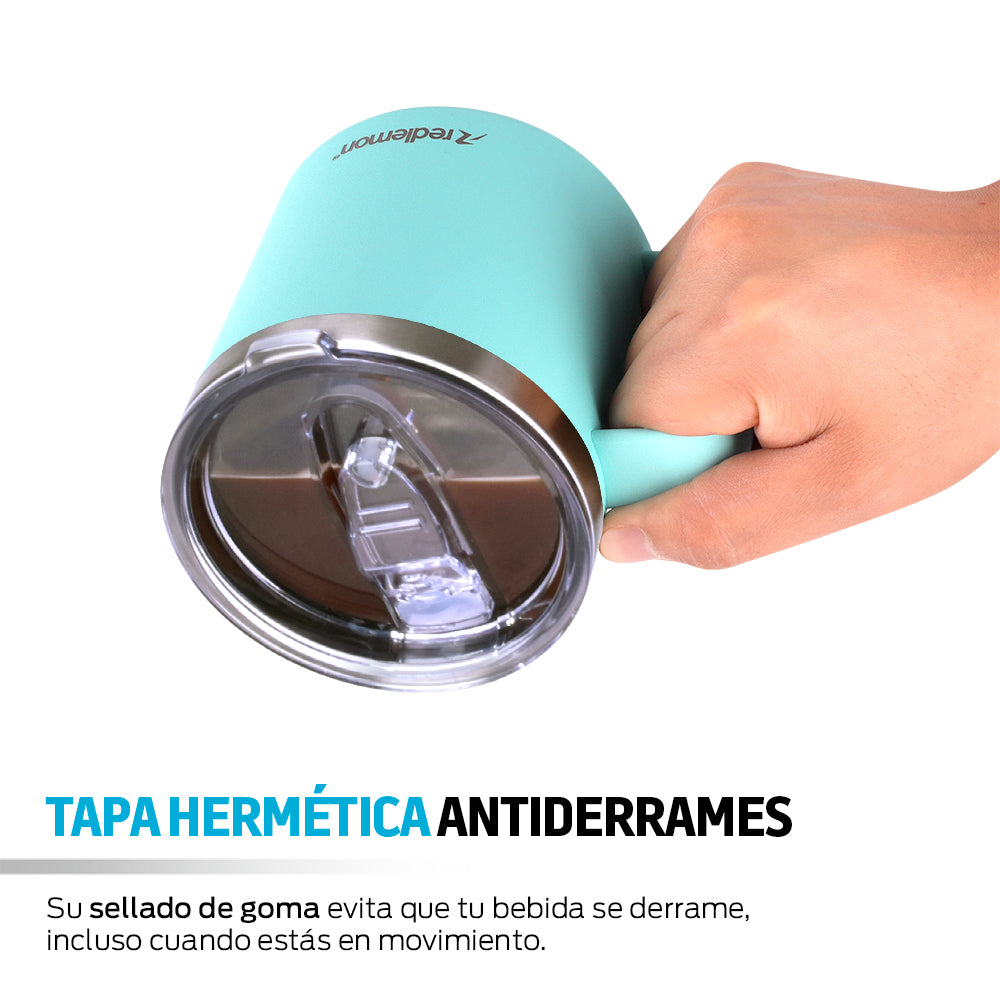 Taza Térmica de Acero Inox. con Tapa Hermética (400 ml) Redlemon Technology México