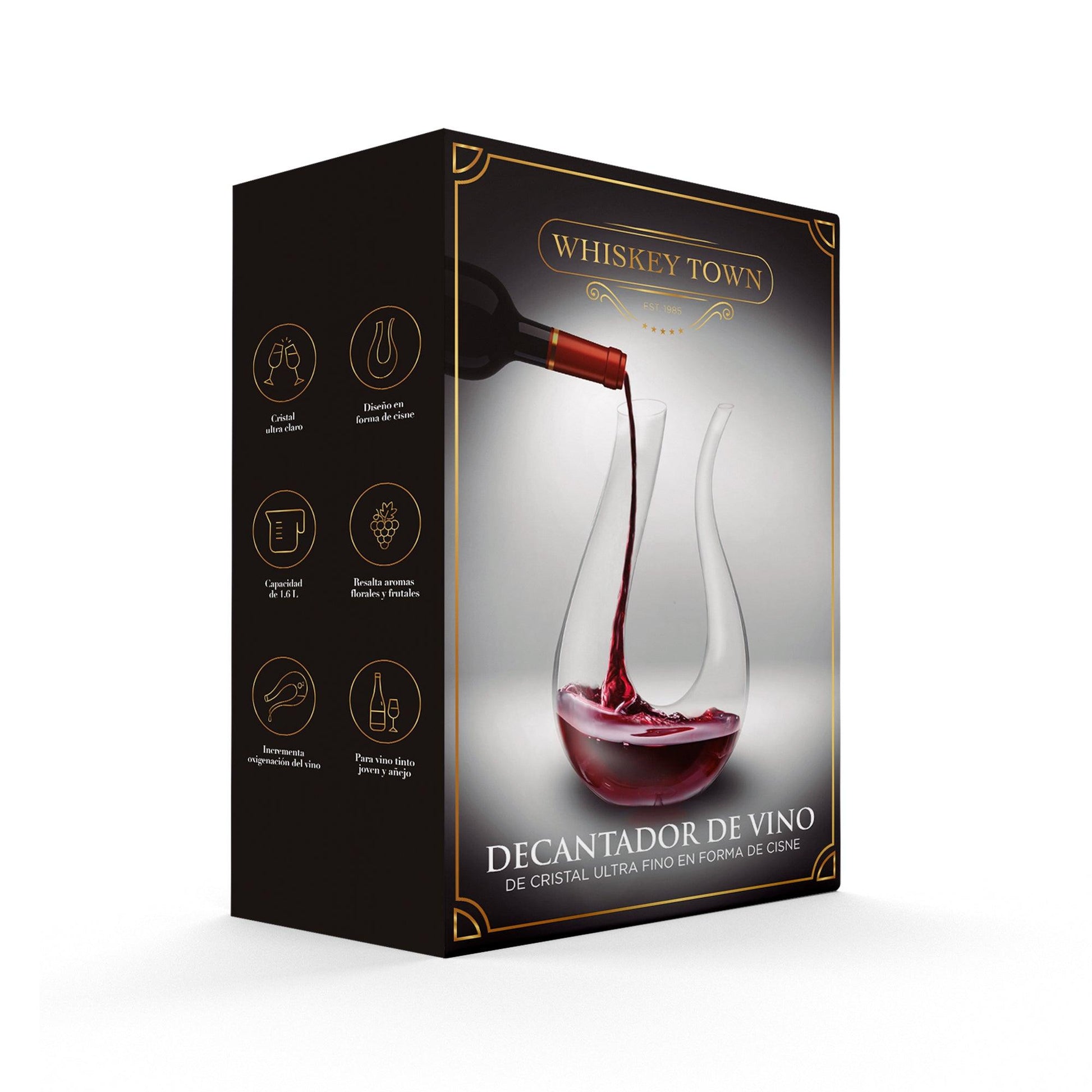 Decantador de Vino de Cristal Ultra Fino en Forma de U 1.6 Litros - Redlemon