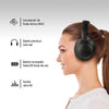 AKANE Audífonos Inalámbricos Bluetooth con Cancelación de Ruido Activa  (ANC), Audífonos de Diadema Plegable Ultra Suaves, Batería de Larga  Duración (60 Horas), Estuche Rígido de Viaje, Mod. AK3000, Moda de Mujer