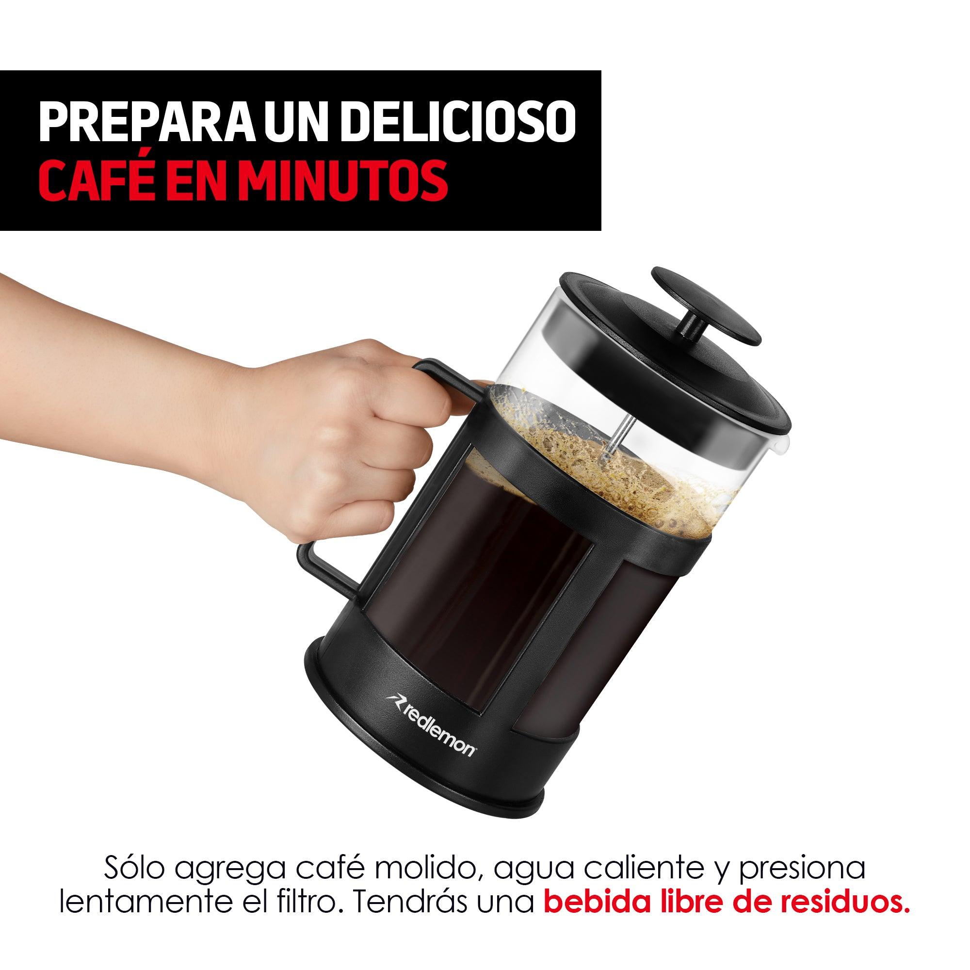 Cafetera Okko Prensa Francesa Vidrio Embolo Colors 1000 ml