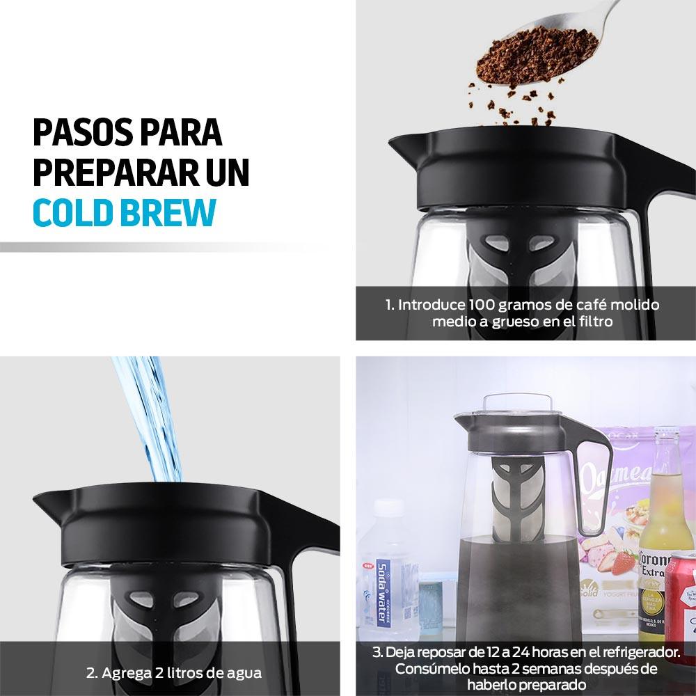 Cafetera Jarra para Cold Brew para Café Frío 2 Litros - Redlemon