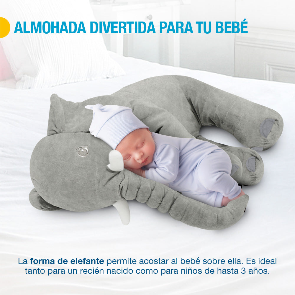 Almohada de Soporte para Bebé Elefante Peluche Gigante Redlemon Technology México