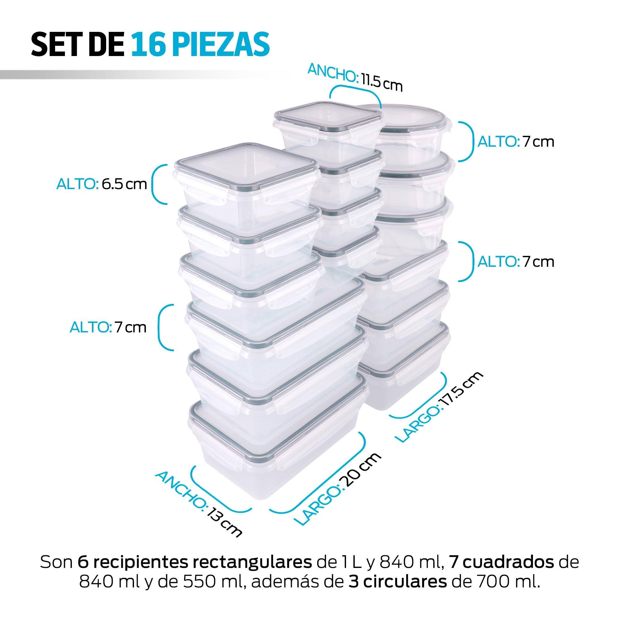 Contenedores para Alimentos Redlemon Reutilizables 1 Litro 21