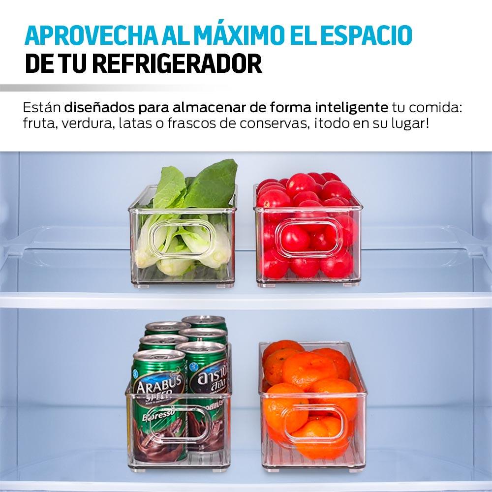 Organizadores para Refrigerador y Alacena Apilables 1.5 Litros (4 Pz) - Redlemon