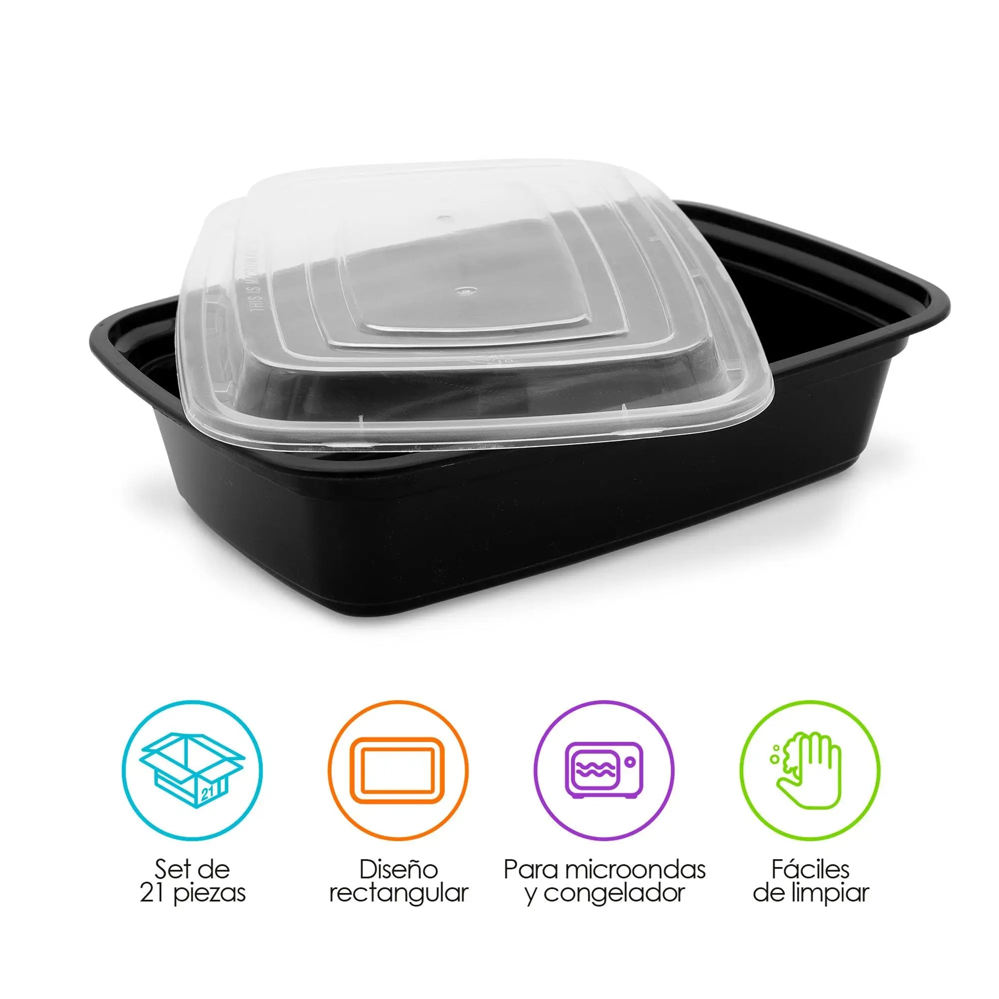 Contenedores para Alimentos Redlemon Reutilizables Bento Box (21 pz)